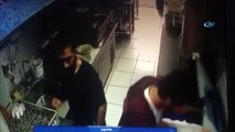 Restoran görevlisinin hayatını kurtaran refleksi kamerada