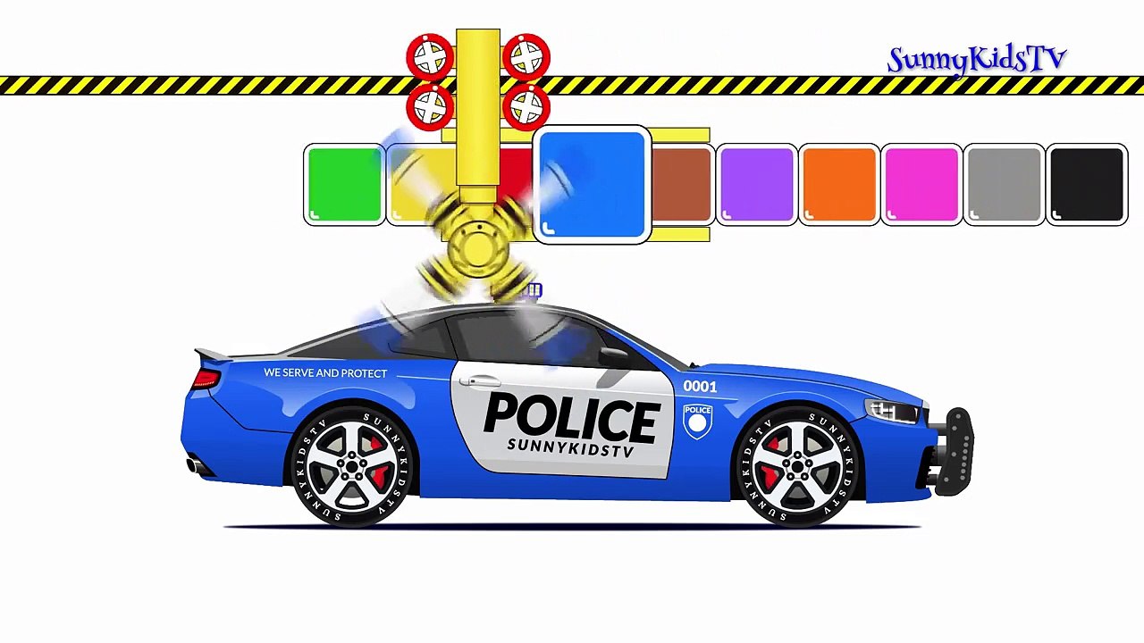 Cars and Trucks for kids Police car Learn colors Videos for children-mJh0VdxNmW