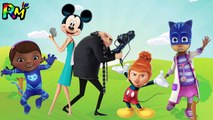 Wrong Heads Disney Mickey mouse PJ Masks Catboy Despicable Me Gru Doc McStuffins Finger fam