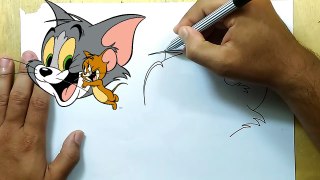how to draw tom and jerry easy