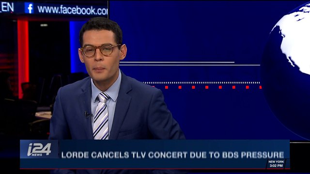 i24NEWS DESK | Lorde cancels TLV concert due to BDS pressure | Sunday, December 24th 2017