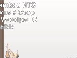 Clavier sans fil Bluetooth en bambou HTC Google Nexus 9 Cooper CasesTM Woodpad