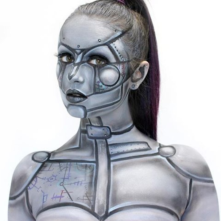 Robot Makeup Tutorial For Halloween