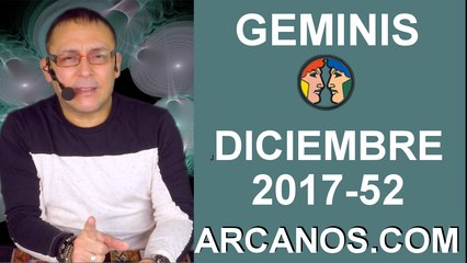GEMINIS DICIEMBRE 2017-24 al 30 de Dic 2017-Amor Solteros Parejas Dinero Trabajo-ARCANOS.COM