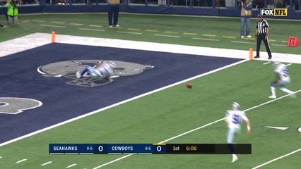 Byron Jones somersaults into the end zone to stop punt on the 1-yard line