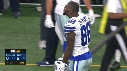 Dez Bryant gets animated with coach on sideline