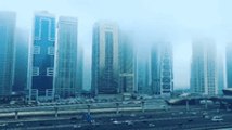 Timelapse Shows Dubai Marina Shrouded in Fog