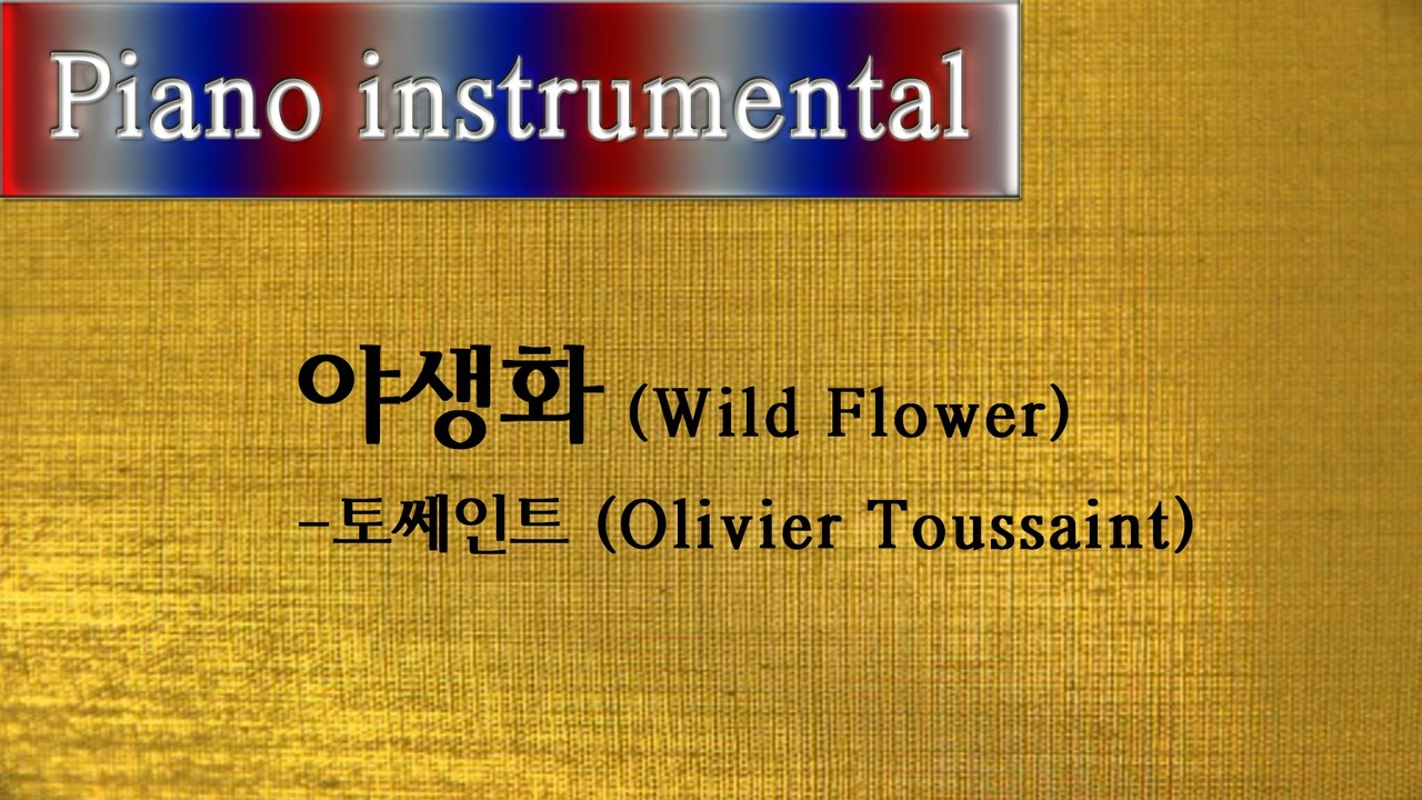 야생화 (Wild Flower) - Olivier Toussaint (피아노연주곡)