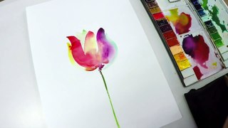 [LVL2] How to paint a tulip in Watercolor-jCHJvThJ9Is