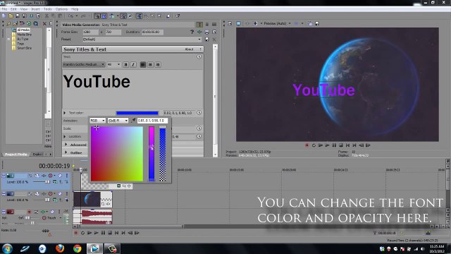 Sony Vegas Pro 12 - How To Add Text To A Video [ Beginners Tutorial ]-MwZ-nd7MgwE
