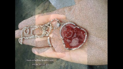 mặt dây chuyền phật bằng đá thạch anh và ngọc ruby may mắn tình yêu