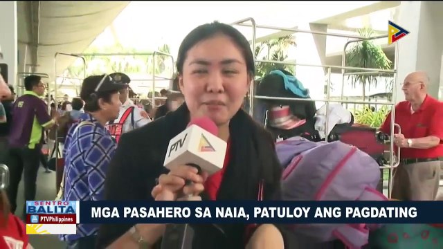 Mga pasahero sa NAIA, patuloy ang pagdating