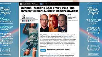 Quentin Tarantino directing next Star Trek movie? My Thoughts