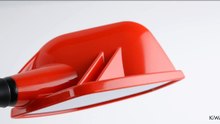 Fin Red Fairing Mount Rearview Mirrors Motorcycle Magaz | KiWAV