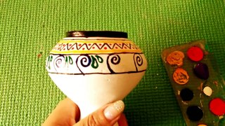 DIY _ small clay pot painting ideas _ how to paint terracotta pot _ home decor ideas-Ln8uHkFCuVU