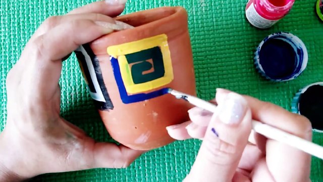 DIY _ clay pot painting ideas _ simple and easy home decor ideas bauTtY_voo