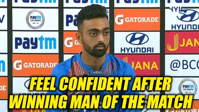 Jaydev Unadkat feels confident after winning Man of the Match in the 3rd T20I, Watch | Oneindia News