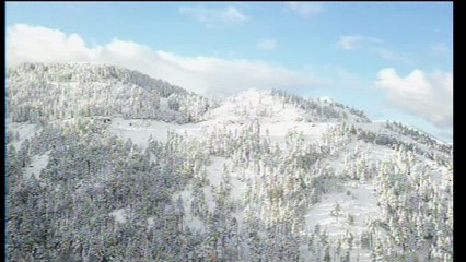 Χιονισμένη Βόρεια Εύβοια από ψηλά