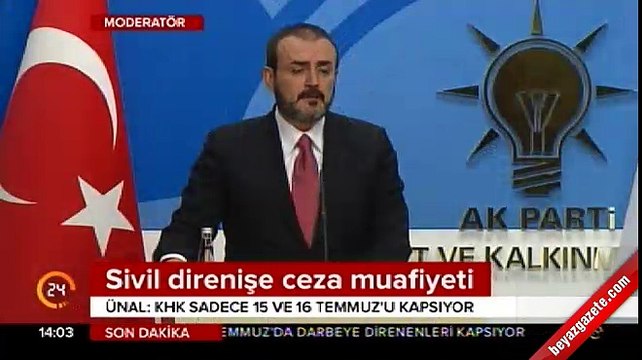 AK Parti Sözcüsü Ünal'dan sivile yargı muafiyeti polemiğine ilişkin açıklama
