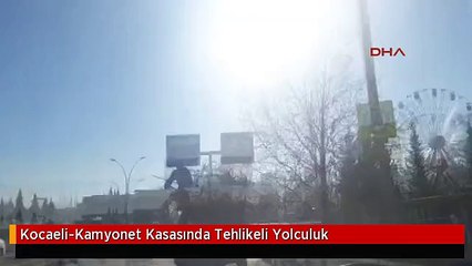 Kocaeli-Kamyonet Kasasında Tehlikeli Yolculuk