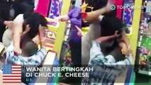 Wanita bertingkah seperti anak-anak di Chuck E. Cheese - TomoNews