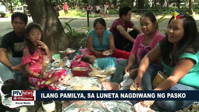 FEATURE: Ilang pamilya, sa Luneta nagdiwang ng Pasko