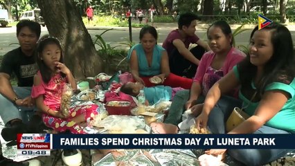 Families spend Christmas day at Luneta Park