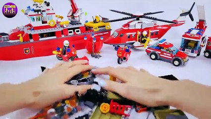 Budowanie klocków Lego City 60108 - Helikopter Strażacki + Bajka