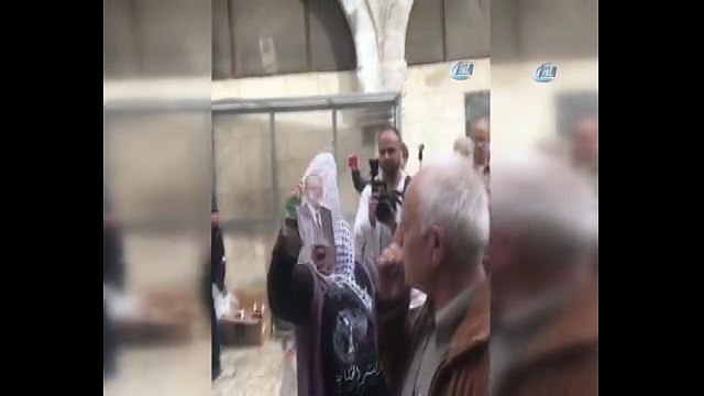 İşgalci İsrail polisi Cumhurbaşkanı Erdoğan'ın fotoğrafını görmeye tahammül edemedi