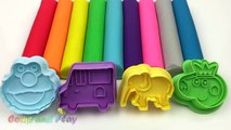 Renkleri Öğrenin plastin Dondurma Peppa Domuzu Fil Kalıplar Çocuklar İçin Eğlenceli ve Yaratıcı