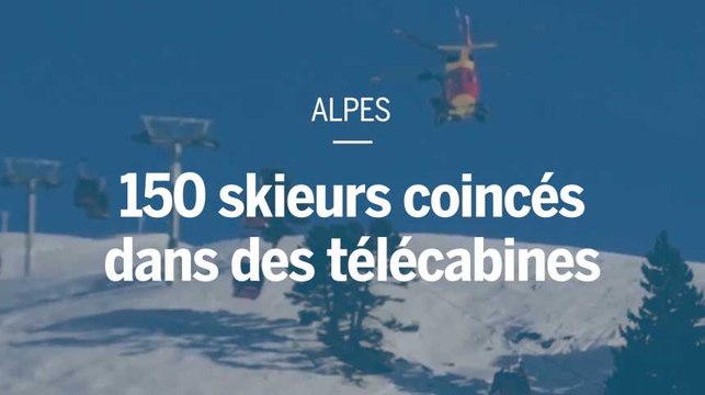 Dans les Alpes, 150 personnes coincées dans des télécabines sont évacuées par hélicoptère