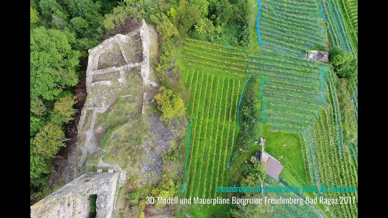 3D-Modell und Mauerpläne Burgruine Freudenberg
