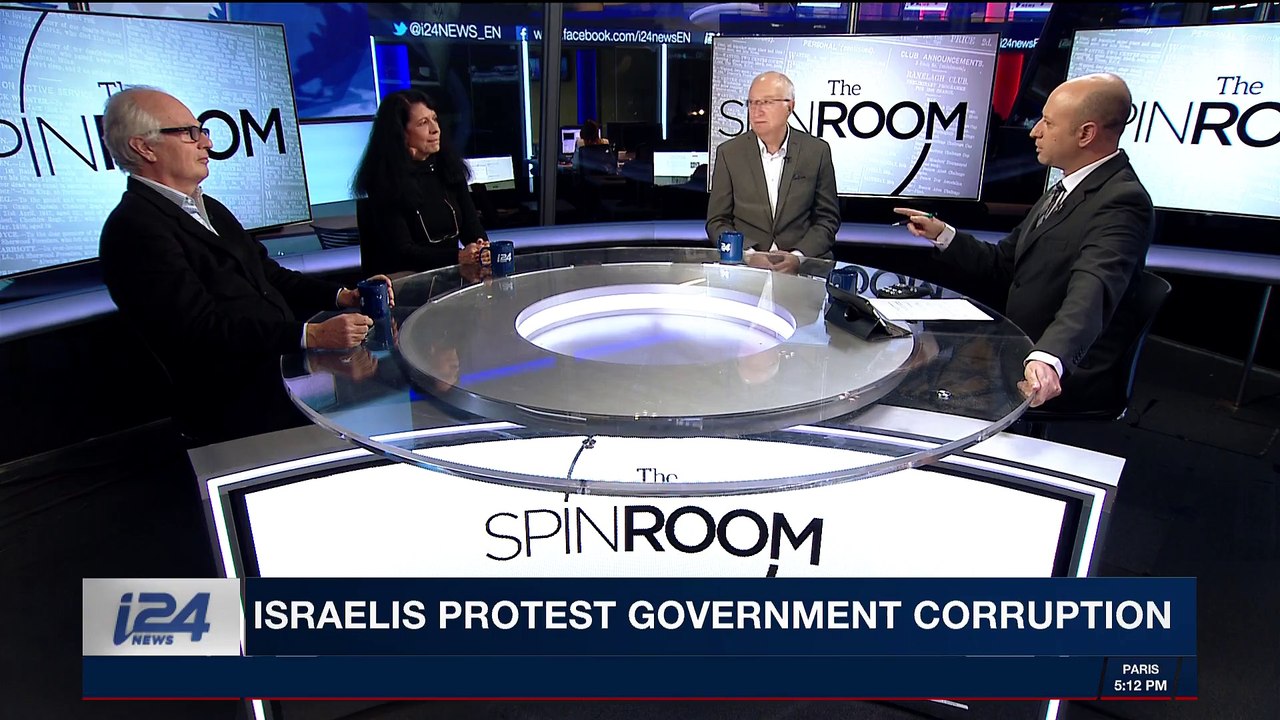 THE SPIN ROOM  | Israelis protest Government corruption | Monday, December 25th 2017