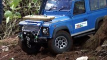 Tamiya Highlift toyota tundra & Landrover Defender s in a rc scale 4x4 competition class 1