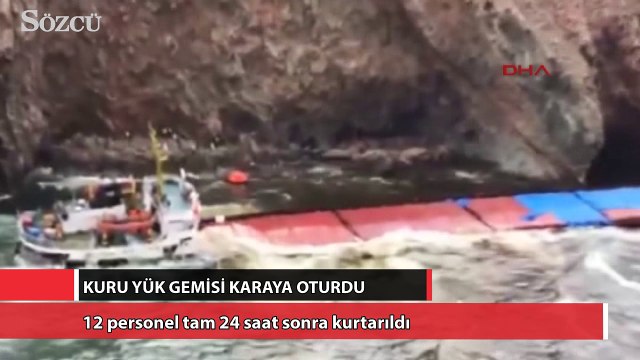 Kuru yük gemisi karaya oturdu!
