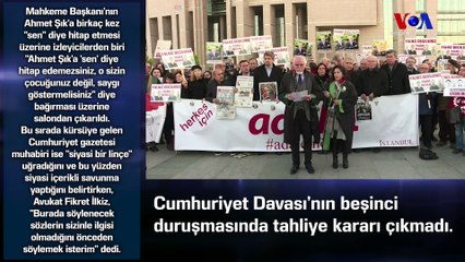 Cumhuriyet Davası’nın Beşinci Duruşmasında Tahliye Kararı Çıkmadı.