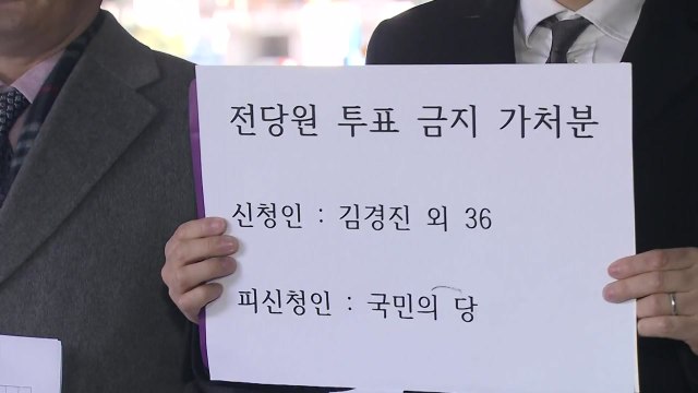 국민의당 통합 반대파, 투표 금지 가처분 신청 / YTN