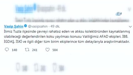 Vali Şahin : "Kokunun Atıksu Kolektöründen Kaynaklanmış Olabileceği Değerlendiriliyor"