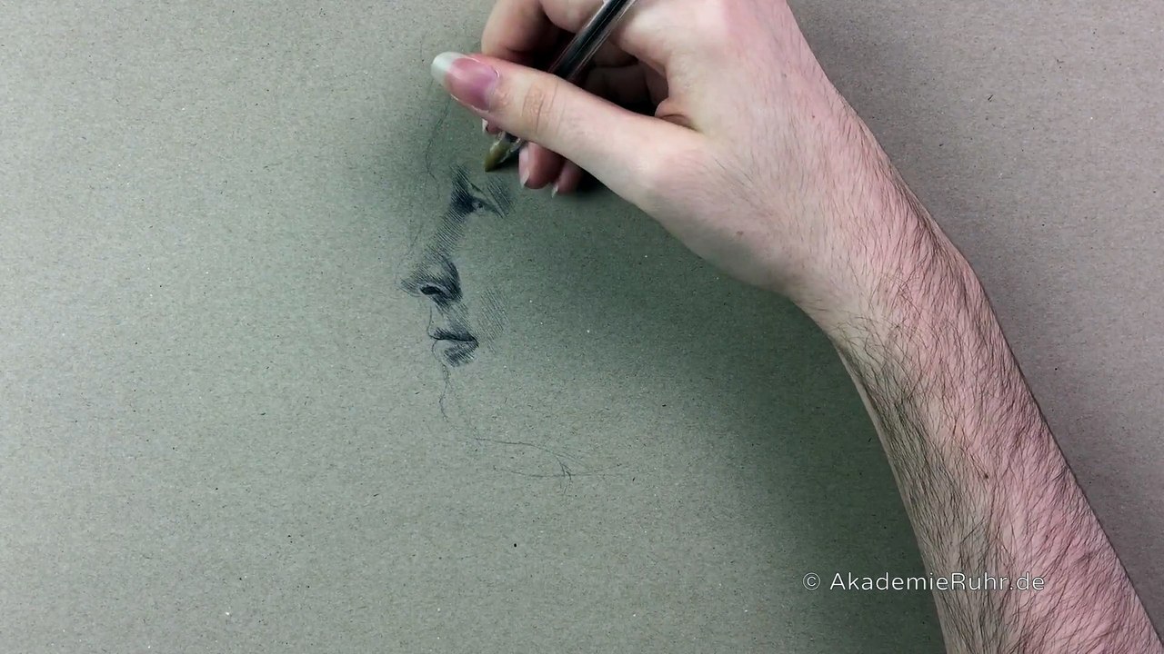 Porträt im Profil zeichnen lernen. Gesichter malen. Porträt-Zeichen-Kurs. Mappenkurs Kunst-sVA7tzeR4q0