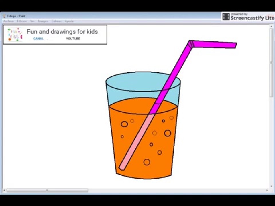 How to draw an orange soda for children - Nursery rhymes
