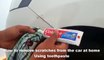 How to remove scratches from the car at h