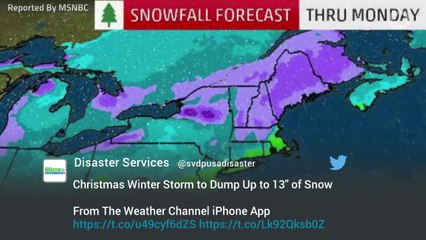 Winter Storm Gives U.S. A White Christmas