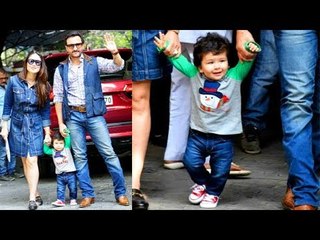 Taimur Ali Khan Spotted Walking With Kareena & Saif In Public