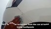 How to remove scratches from the car at home Using toothpaste