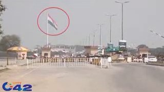 Wagah Attari border indian flag disappeared