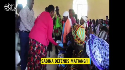 Murang'a Woman Representative Sabina Chege Defends Matiang'i