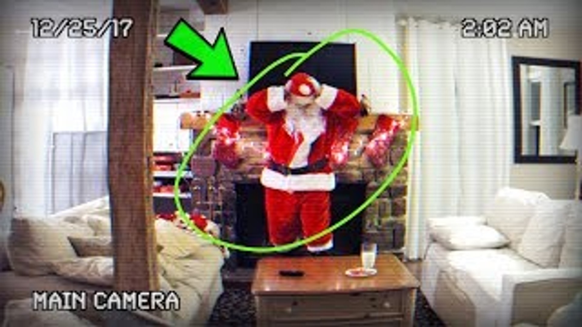 santa claus cot on camera