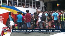 Mga pasahero, dagsa pa rin sa Araneta Bus Terminal