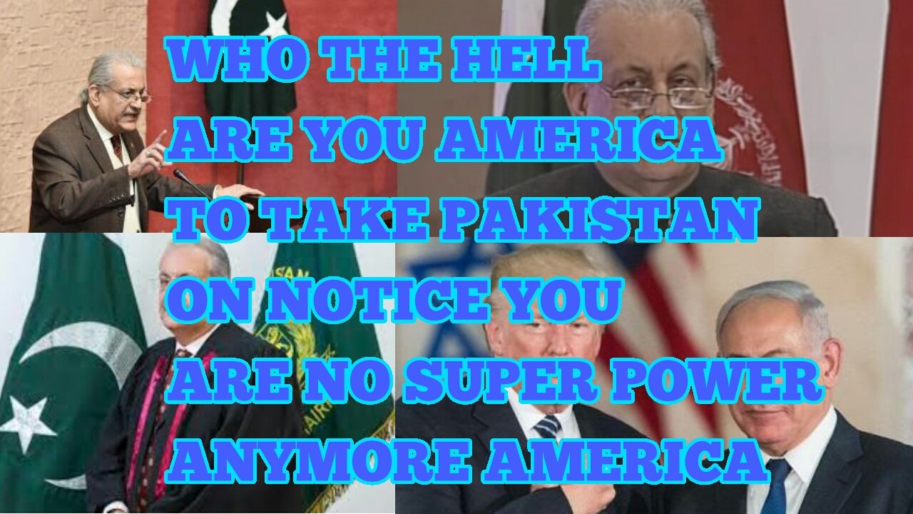 Pakistan strong reply to donal trump "We are not servant, let make alliance of russia china pakistan and isolate united state of america" .