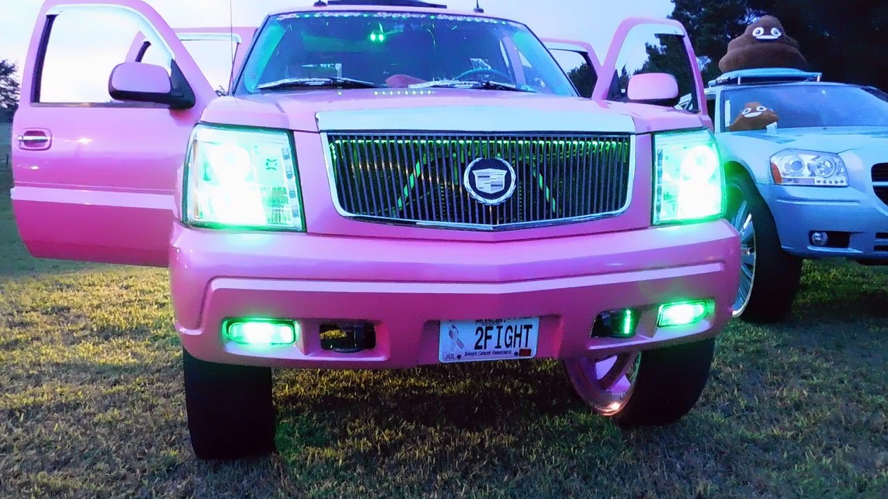 cadillac escalade ext customized with light show